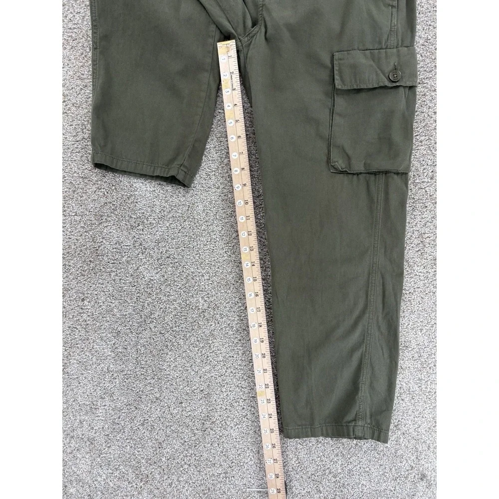 FRAME Relaxed Crop Cargo Pant Womens 28 Washed Surplus Green Minimalist Utility